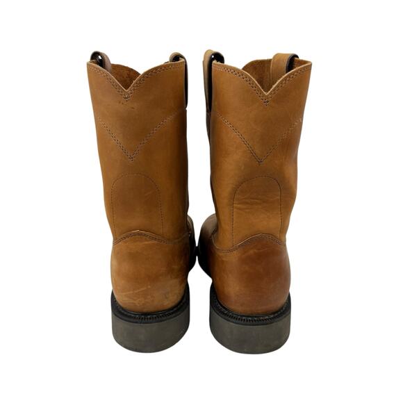 Justin Conductor Aged Bark Real Leather Rubber Sole Round Toe Work Boots main image 4